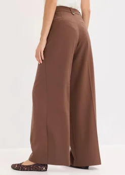 bonprix Bekleidung·Kleider|Hosen^Bundfaltenhose aus fließendem Viskose-Mix braun