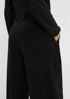 bonprix Hosen|Bekleidung·Kleider^Bundfaltenhose aus Viskose-Mix schwarz