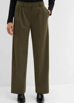bonprix Bekleidung·Kleider|Hosen^Bundfaltenhose aus Viskose-Mix dunkeloliv
