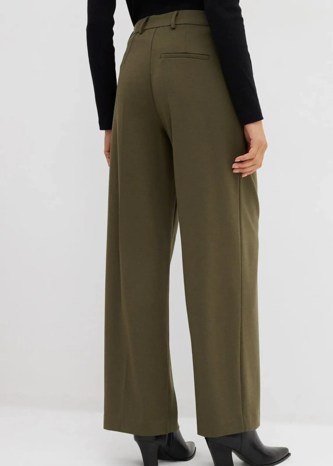 bonprix Bekleidung·Kleider|Hosen^Bundfaltenhose aus Viskose-Mix dunkeloliv