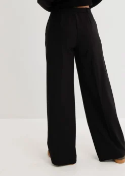 bonprix Bekleidung·Kleider|Hosen^Bundfaltenhose aus Viskose-Mix schwarz