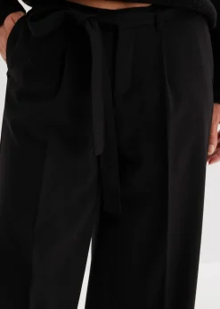 bonprix Bekleidung·Kleider|Hosen^Bundfaltenhose aus Viskose-Mix schwarz