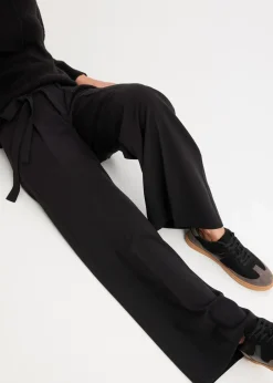 bonprix Bekleidung·Kleider|Hosen^Bundfaltenhose aus Viskose-Mix schwarz
