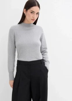 bonprix Hosen|Bekleidung·Kleider^Bundfaltenhose mit Bequembund und Schlitz schwarz