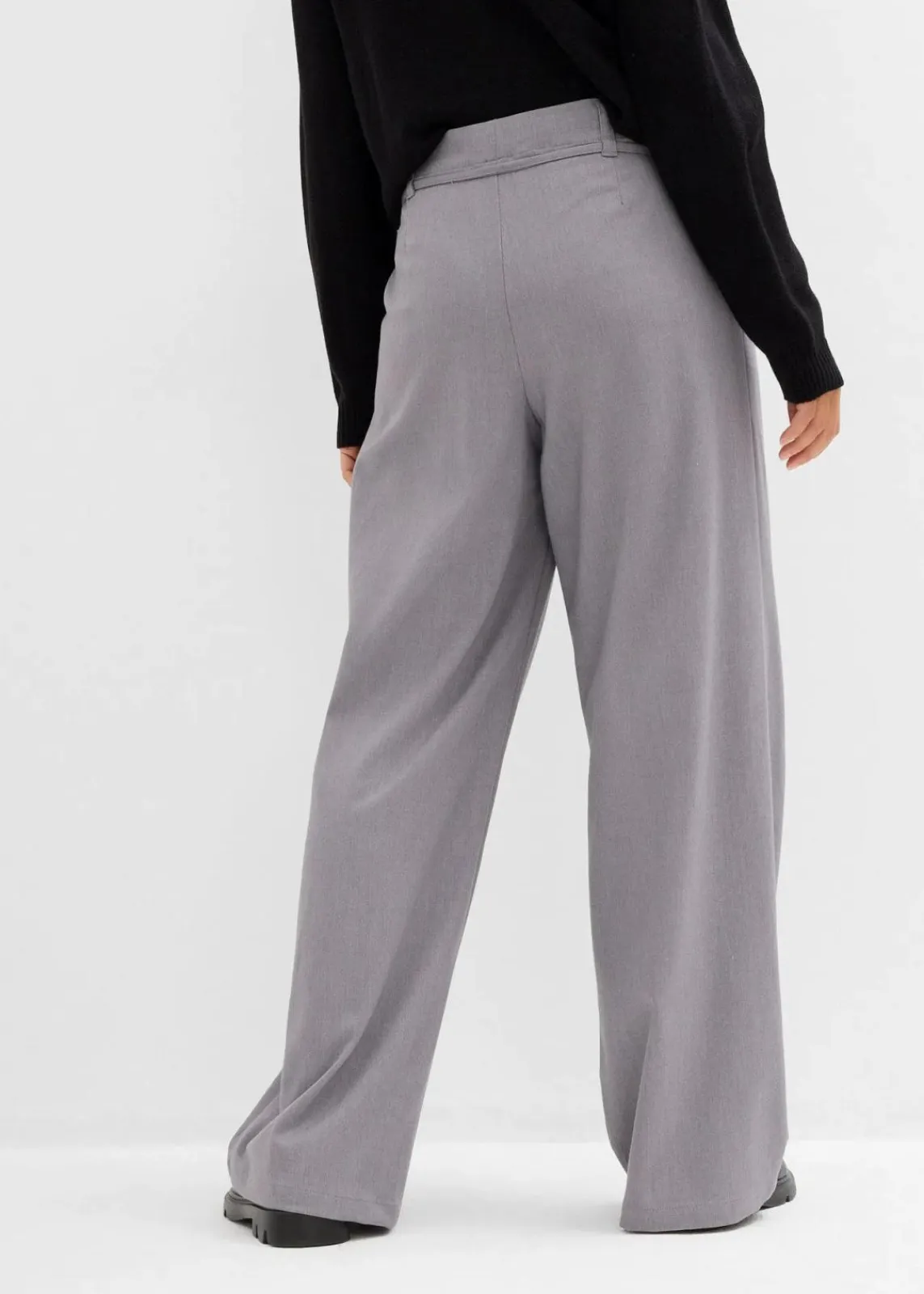 bonprix Nachhaltigere Materialien|Hosen^Bundfaltenhose mit Bindeband grau