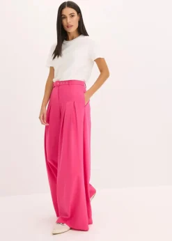 bonprix Bekleidung·Kleider|Hosen^Bundfaltenhose mit Gürtel (2tlg-Set) pinklady