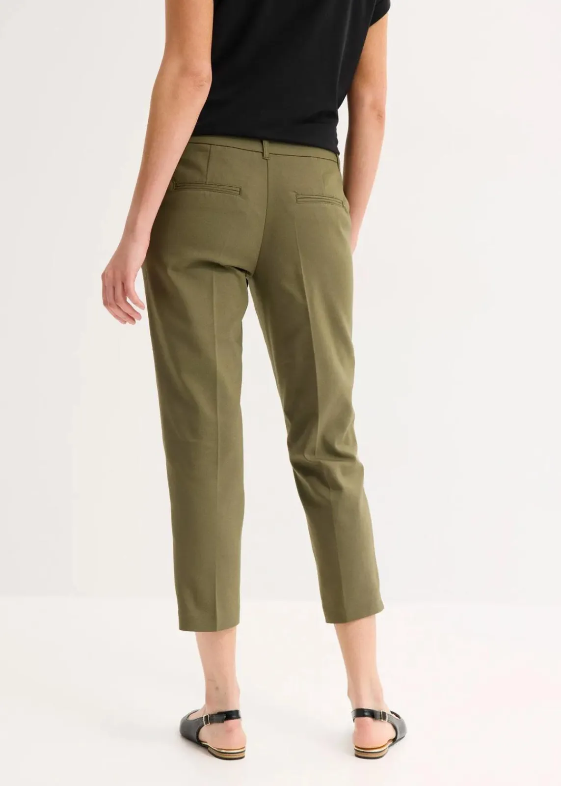 bonprix Bekleidung·Kleider^7/8-Business-Hose dunkeloliv