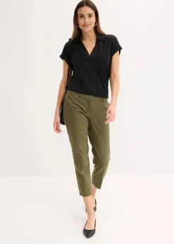 bonprix Bekleidung·Kleider^7/8-Business-Hose dunkeloliv