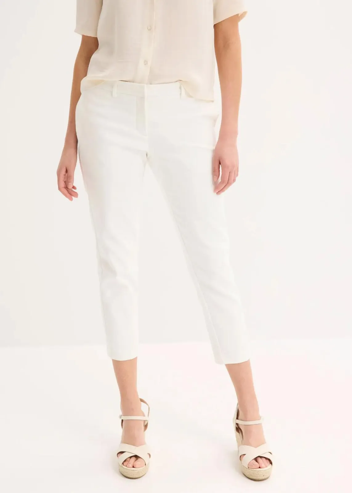 bonprix Bekleidung·Kleider^7/8-Business-Hose wollweiß