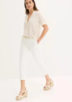bonprix Bekleidung·Kleider^7/8-Business-Hose wollweiß