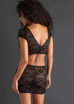 bonprix Wäsche·Erotikwäsche|Erotikwäsche^Bustier + Rock (2-tlg.Set) schwarz