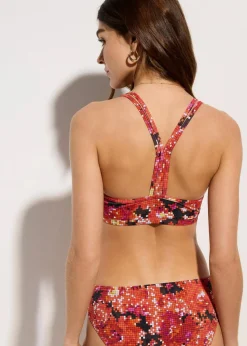 bonprix Nachhaltigere Materialien|Mix & Match^Bustier Bikini Oberteil pfirsich bedruckt