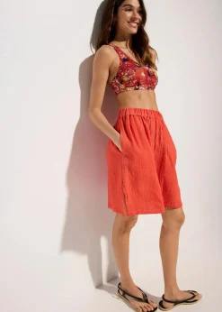 bonprix Nachhaltigere Materialien|Mix & Match^Bustier Bikini Oberteil pfirsich bedruckt