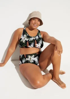 bonprix Nachhaltigere Materialien|Bikinis^Bustier Bikini (2-tlg.Set) schwarz floral
