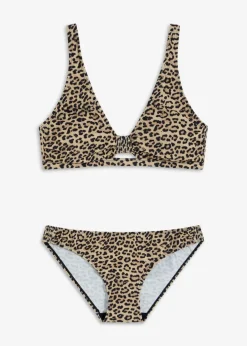 bonprix Nachhaltigere Materialien|Bikinis^Bustier Bikini (2-tlg.Set) braun leo bedruckt