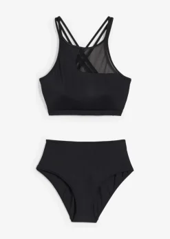 bonprix Nachhaltigere Materialien|Bikinis^Bustier Bikini (2-tlg.Set) aus recyceltem Polyamid schwarz
