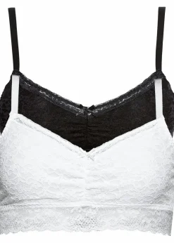 bonprix Nachhaltigere Materialien|Dessous^Bustier (2er Pack) schwarz + weiß