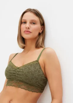bonprix Nachhaltigere Materialien|Bhs^Bustier (2er Pack) dunkelkhaki+weiß