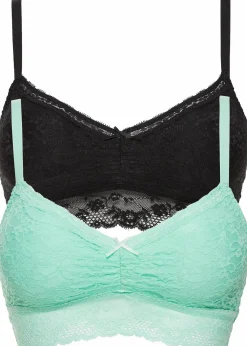 bonprix Nachhaltigere Materialien|Bhs^Bustier (2er Pack) schwarz + mint