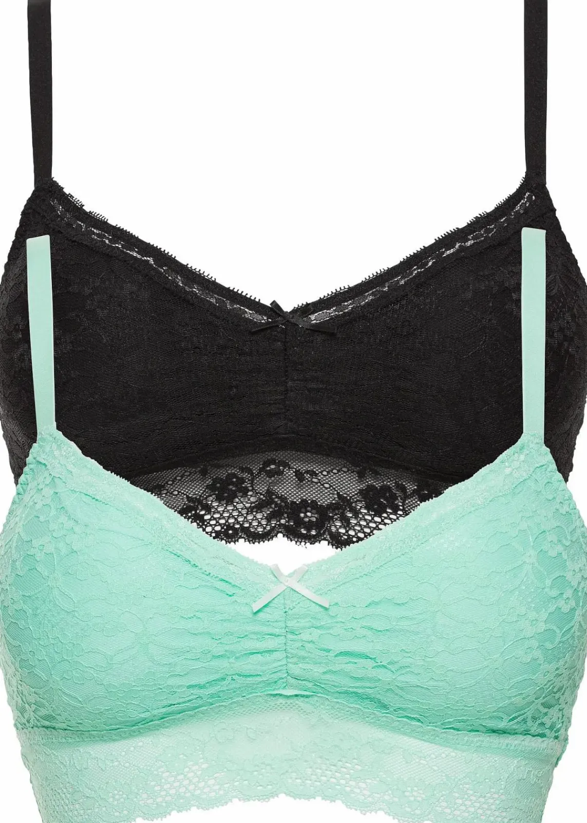 bonprix Nachhaltigere Materialien|Bhs^Bustier (2er Pack) schwarz + mint