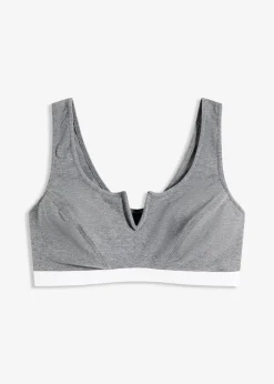 bonprix Wäsche·Baumwollunterwäsche|Nachhaltigere Materialien^Bustier mit Bio-Baumwolle grau meliert