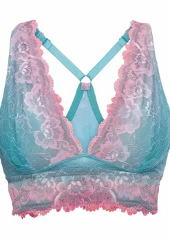 bonprix Nachhaltigere Materialien|Dessous^Bustier mit zarter Spitze im Farbverlauf pink/aqua