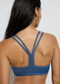 bonprix Nachhaltigere Materialien|Bikinis^Bustier-Bikini in Jeansoptik(2-tlg.Set) dunkelblau denim