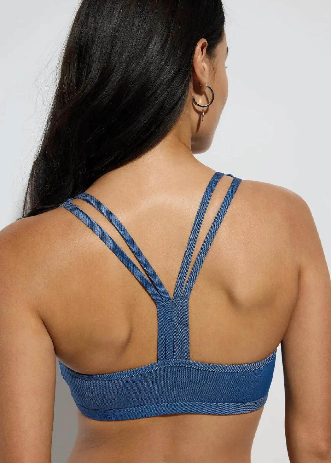 bonprix Nachhaltigere Materialien|Bikinis^Bustier-Bikini in Jeansoptik(2-tlg.Set) dunkelblau denim