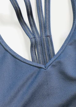 bonprix Nachhaltigere Materialien|Bikinis^Bustier-Bikini in Jeansoptik(2-tlg.Set) dunkelblau denim