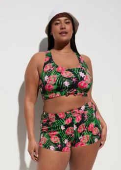 bonprix Nachhaltigere Materialien|Bikinis^Bustier-Bikini (2-tlg.Set) schwarz floral