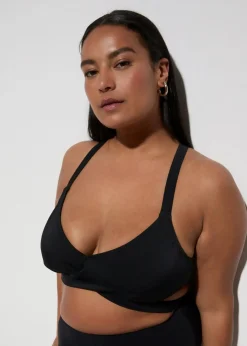 bonprix Nachhaltigere Materialien|Bikinis^Bustier-Bikini (2-tlg.Set) mit Bindedetail schwarz