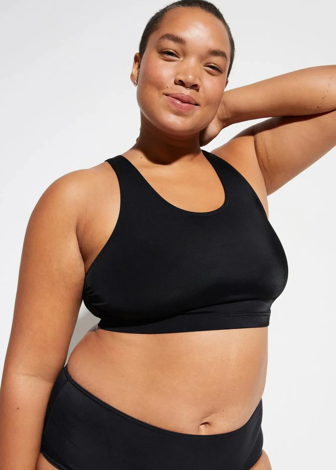 bonprix Nachhaltigere Materialien|Bademode·Bikinis^Bustier-Bikinioberteil mit verstellbarer Unterbrust schwarz