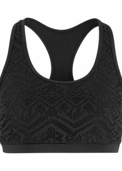 bonprix Nachhaltigere Materialien|Mix & Match^Bustier-Bikinioberteil mit Spitze schwarz