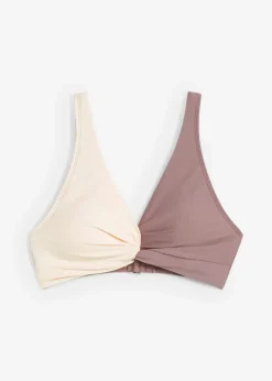 bonprix Nachhaltigere Materialien|Mix & Match^Bustier-Bikinioberteil mit Twistdetail braun/beige