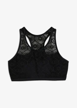 bonprix Mix & Match|Bikinis^Bustier-Bikinioberteil mit Spitze schwarz