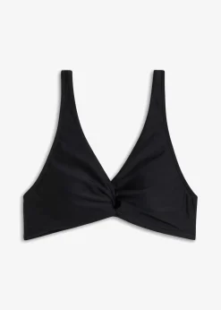 bonprix Nachhaltigere Materialien|Bikinis^Bustier-Bikinioberteil mit Twistdetail schwarz