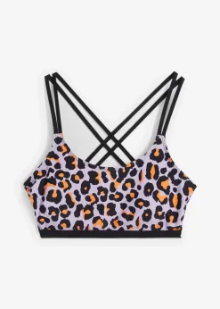 bonprix Nachhaltigere Materialien|Sport Bademode^Bustier-Bikinioberteil schnelltrocknend lavendel/apricot