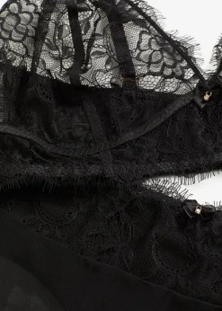 bonprix Bhs|Erotikwäsche^Bustier+Taillenstring ouvert (2-tlg.Set) schwarz