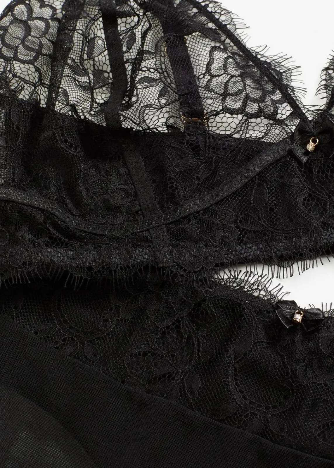 bonprix Bhs|Erotikwäsche^Bustier+Taillenstring ouvert (2-tlg.Set) schwarz