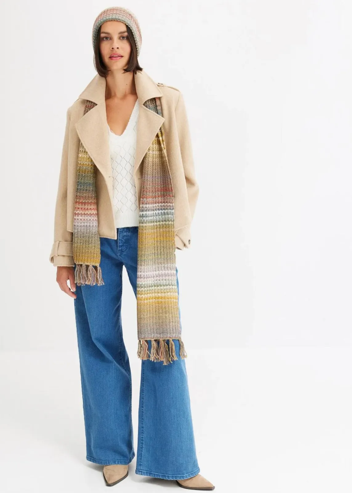 bonprix Bekleidung·Hosen|Jacken & Mäntel^Cabanjacke beige