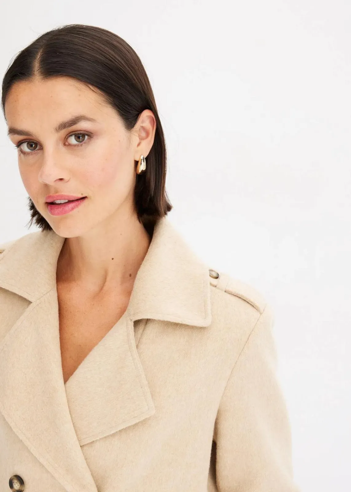 bonprix Bekleidung·Hosen|Jacken & Mäntel^Cabanjacke beige