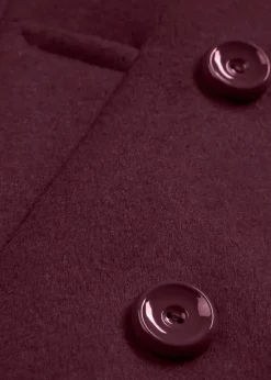 bonprix Bekleidung·Hosen|Nachhaltigere Materialien^Cabanjacke aus Wolle weinrot