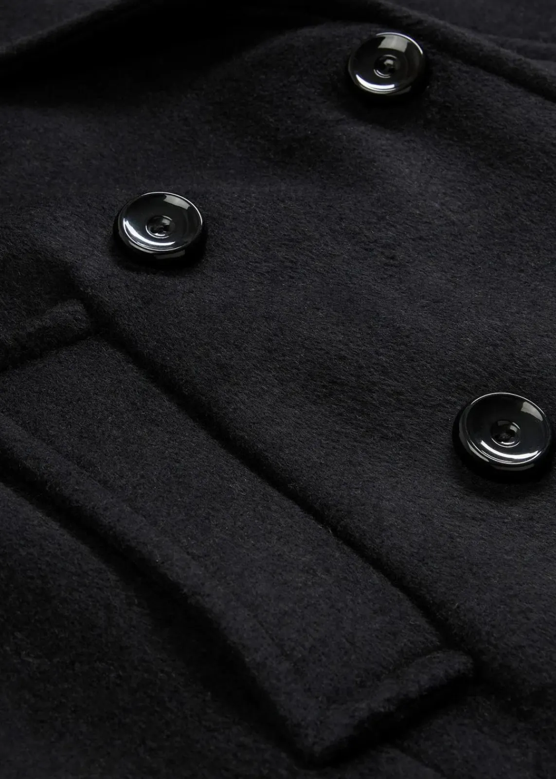 bonprix Bekleidung·Hosen|Nachhaltigere Materialien^Cabanjacke aus Wolle schwarz