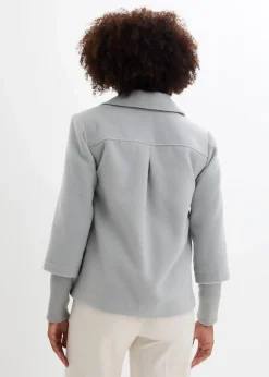 bonprix Jacken & Mäntel|Bekleidung·Hosen^Cabanjacke mit Strickärmeln schattengrau
