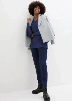 bonprix Jacken & Mäntel|Bekleidung·Hosen^Cabanjacke mit Strickärmeln schattengrau