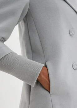 bonprix Jacken & Mäntel|Bekleidung·Hosen^Cabanjacke mit Strickärmeln schattengrau