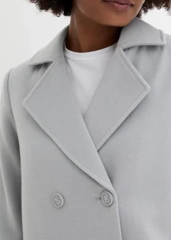 bonprix Jacken & Mäntel|Bekleidung·Hosen^Cabanjacke mit Strickärmeln schattengrau