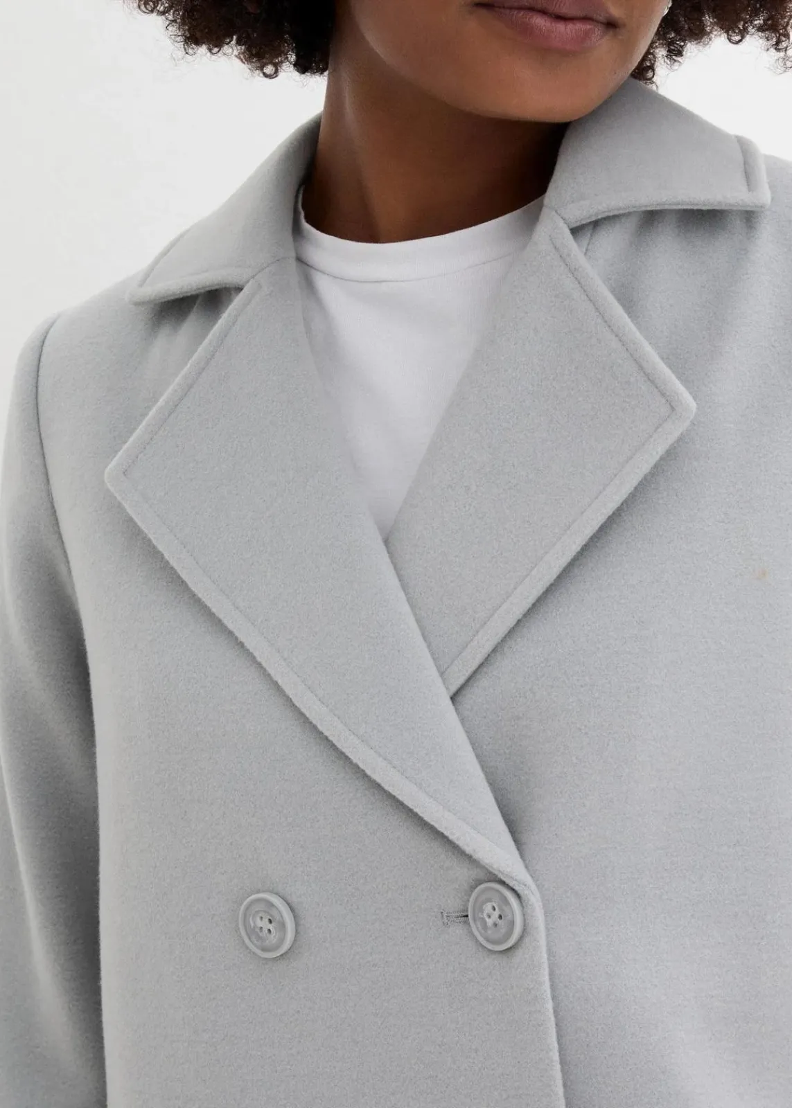 bonprix Jacken & Mäntel|Bekleidung·Hosen^Cabanjacke mit Strickärmeln schattengrau