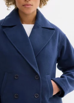 bonprix Jacken & Mäntel|Bekleidung·Hosen^Cabanjacke, Wollimitat dunkelblau