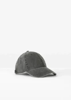 bonprix Mützen, Caps & Hüte^Cap aus 100% Baumwolle schwarz denim